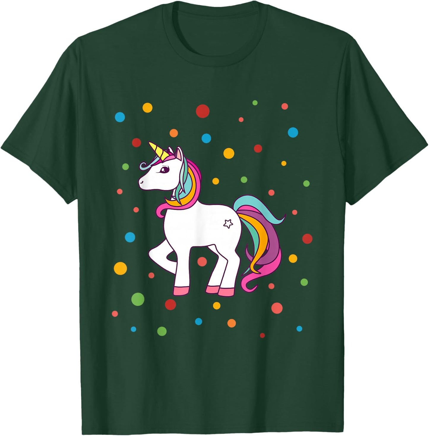 Dot Day Shirt Polka Dots Dotted Unicorn Kid Girls Youth T-Shirt - T-Shirt | Forest