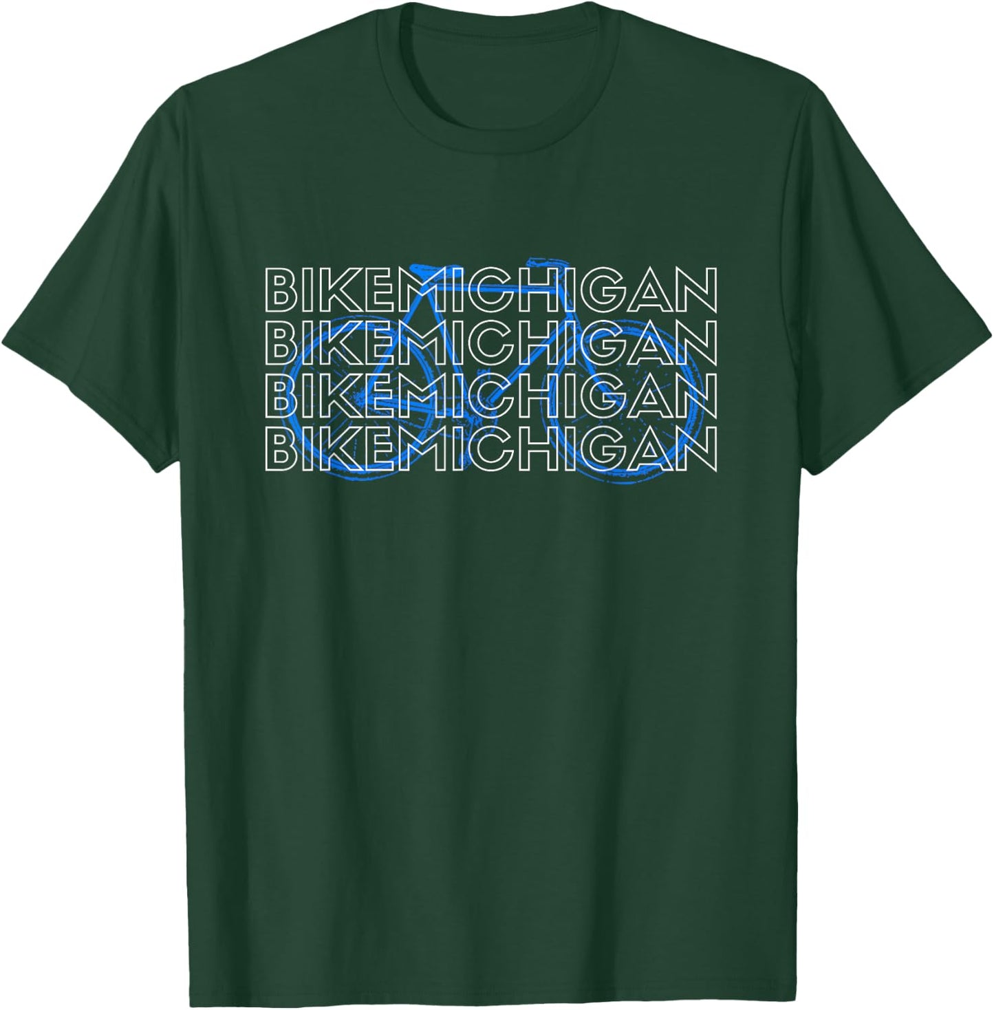 Bike Michigan , Michigan Cyclists Shirt T-Shirt - T-Shirt | Forest