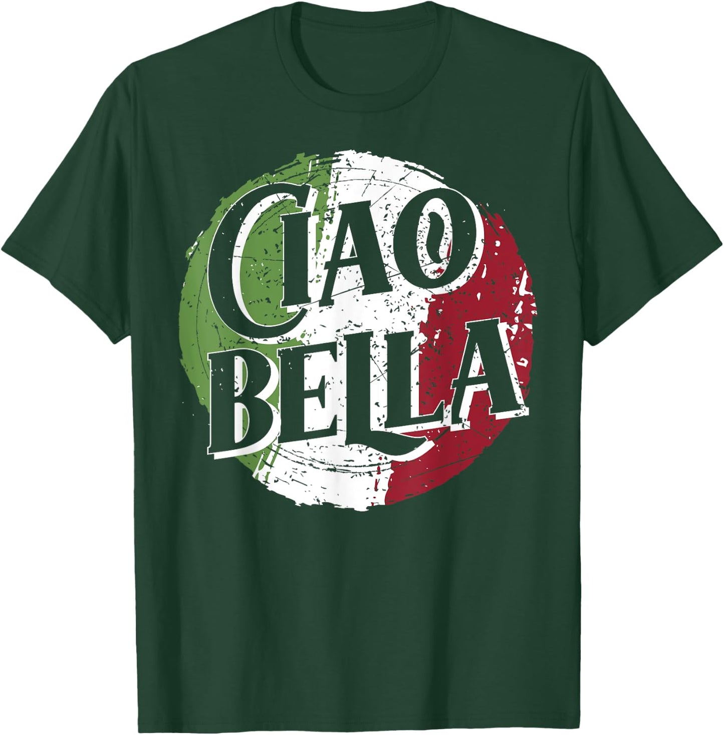 Ciao Bella mit italienischer Flagge, italienisches T-Shirt - T-Shirt | Forest