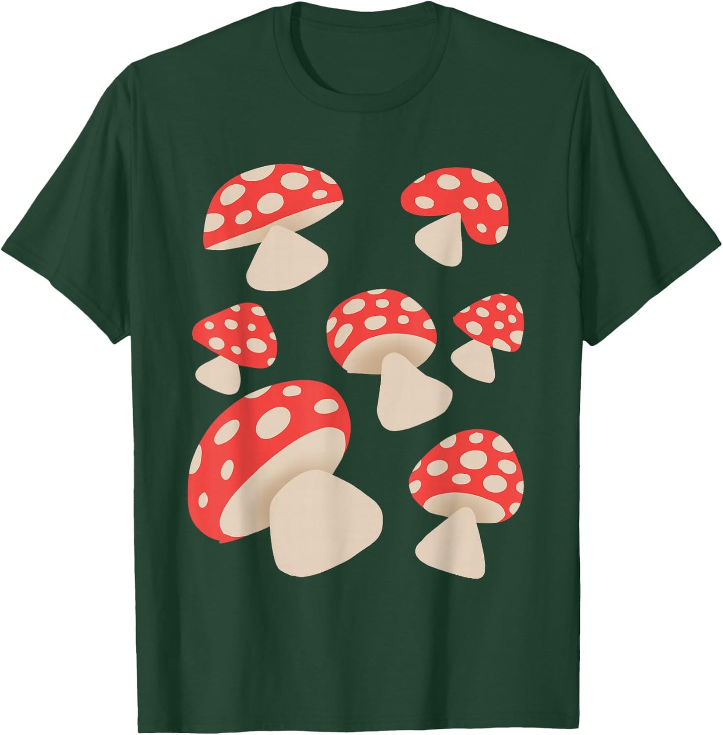 Toadstools and red mushrooms T-Shirt - T-Shirt | Forest