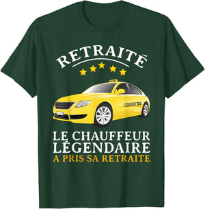 Retirement Gift Driver Taxi Dad Driver Retired , Black, S T-Shirt - T-Shirt | Forest