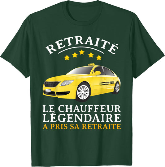 Retirement Gift Driver Taxi Dad Driver Retired , Black, S T-Shirt - T-Shirt | Forest