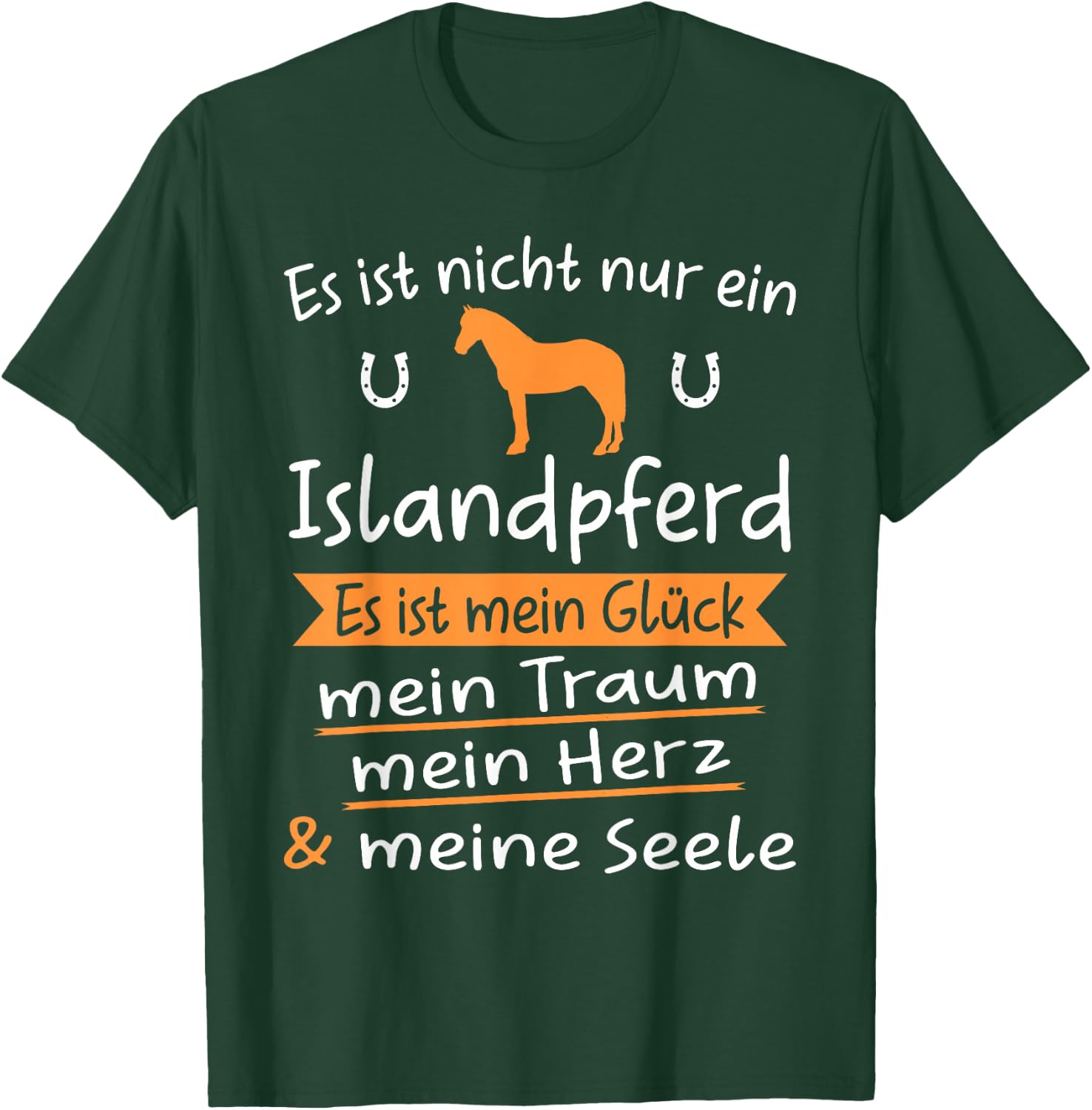 Iceland Horse with Iceland Pony Design, black T-Shirt - T-Shirt | Forest