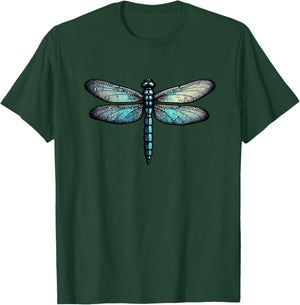Dragonfly simple bug aqua and blue hues illustration T-Shirt - T-Shirt | Forest