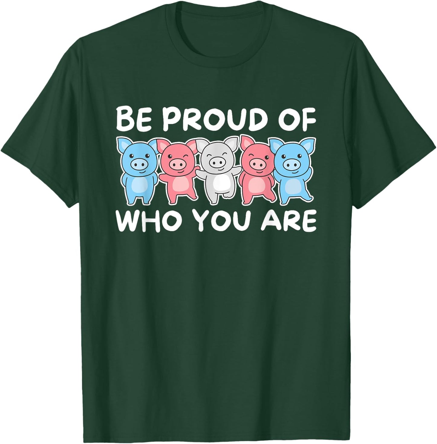 Transgender Flag Gay Pride Lgbtq Pig T-Shirt - T-Shirt | Forest