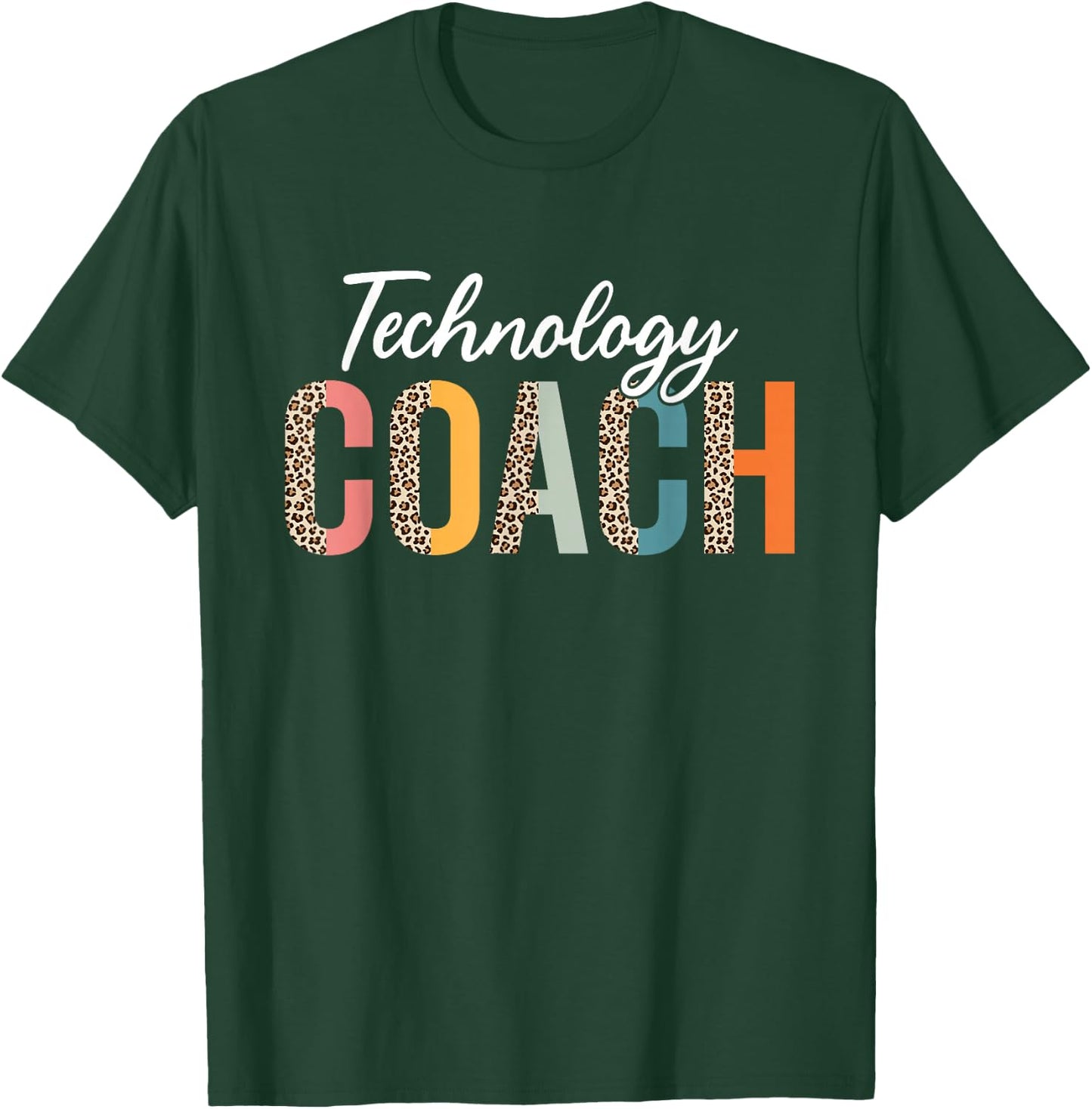 Teacher Technique Coach Leopard Design T-Shirt - T-Shirt | Forest
