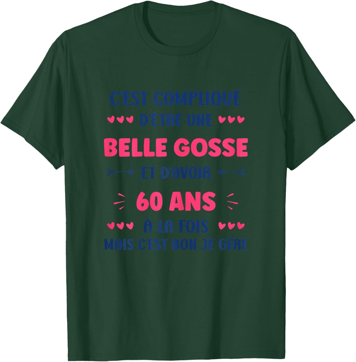 Funny Woman 60 Years Beautiful Kid Birthday 60 Years , white, Female X-Small T-Shirt - T-Shirt | Forest