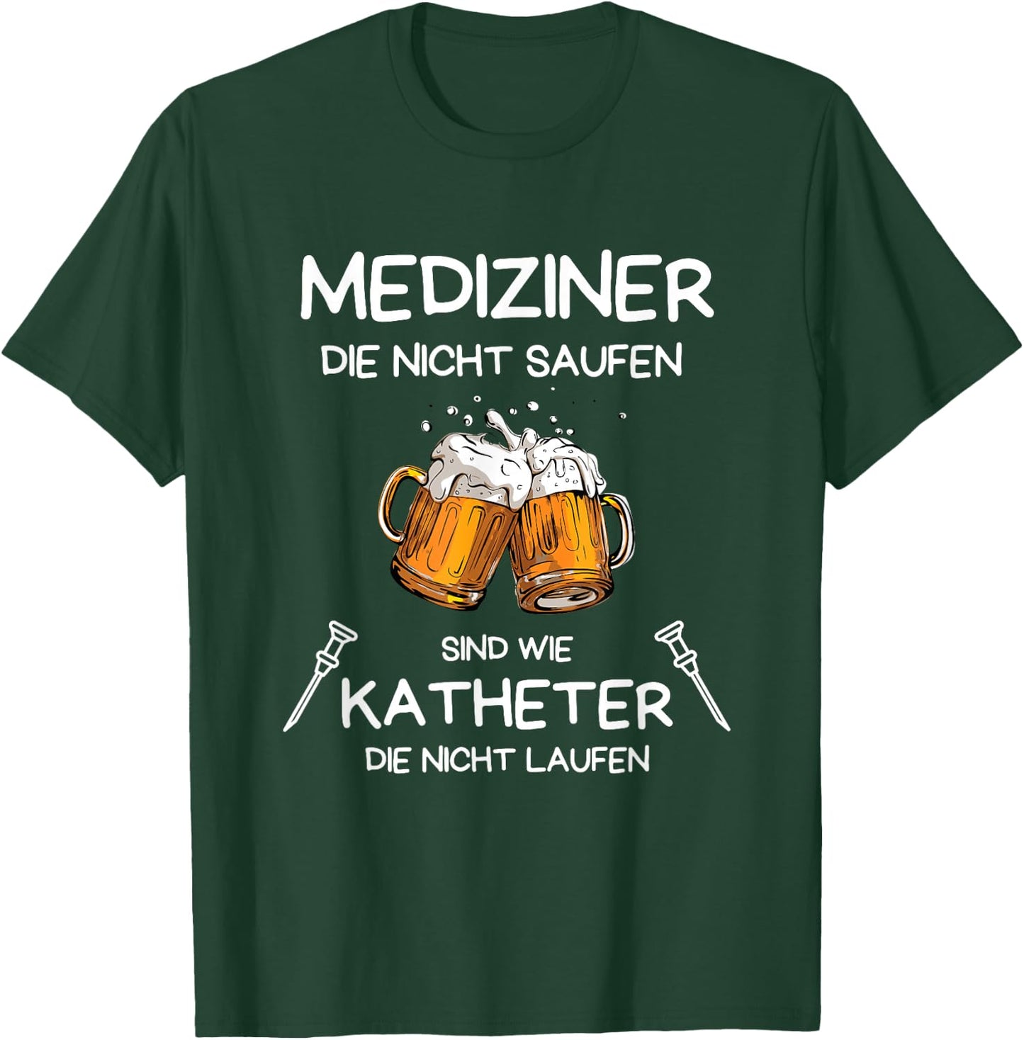 Funny Medicine Sports Doctor Alcohol , black T-Shirt - T-Shirt | Forest
