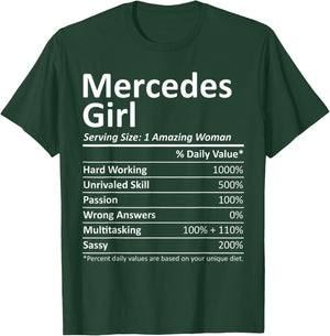 Mercedes Girl TX Texas Funny City Home Roots USA Gift T-Shirt - T-Shirt | Forest