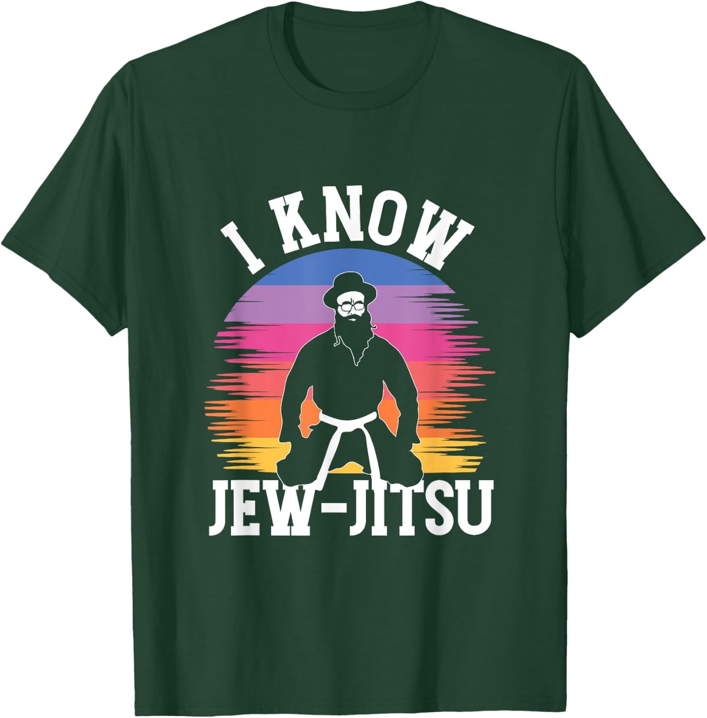Funny I Know Jew-Jitsu | Jüdisches Judentum | Hebräisch Israel T-Shirt - T-Shirt | Forest