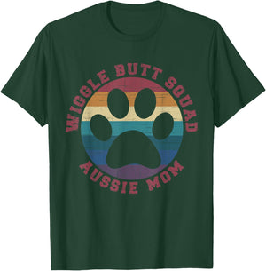 Wiggle Butt Squad Aussie Mom Australian Shepherd Lover T-Shirt - T-Shirt | Forest