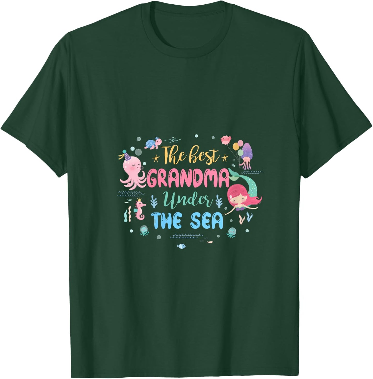 Birthday Girl Shirt The Best Grandma Under The Sea V-Neck T-Shirt - T-Shirt | Forest