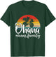 Ohana Means Family Hibiscus Retro Hawaii Summer Holiday T-Shirt - T-Shirt | Forest