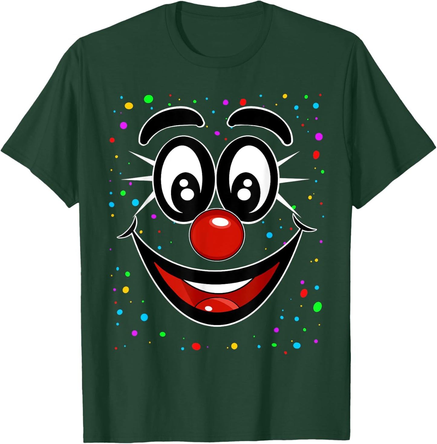 Carnival Clown Face Fancy Dress Costume Outfit Clown , black T-Shirt - T-Shirt | Forest