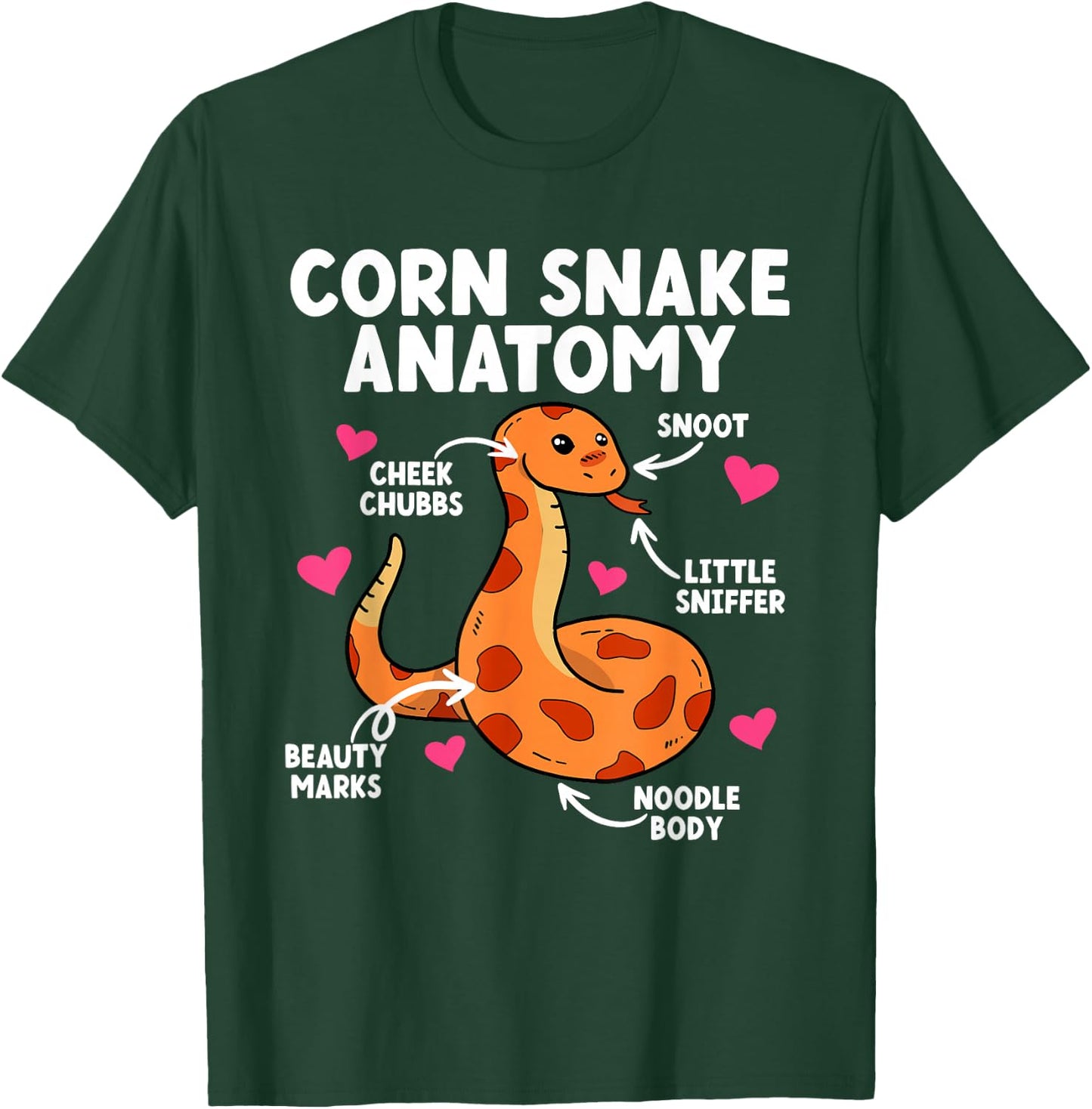 Corn Snake Anatomy Corn Snake Owner Corn Snake Lover T-Shirt - T-Shirt | Forest