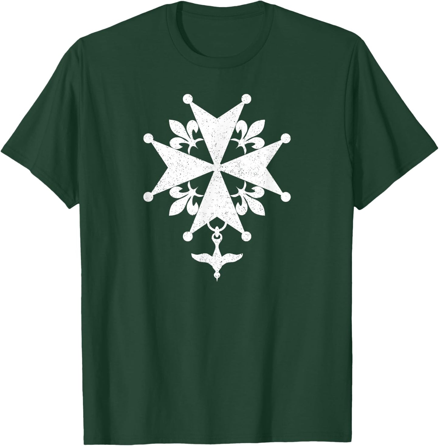 Huguenot Cross French Protestant Symbol Calvinism T-Shirt - T-Shirt | Forest