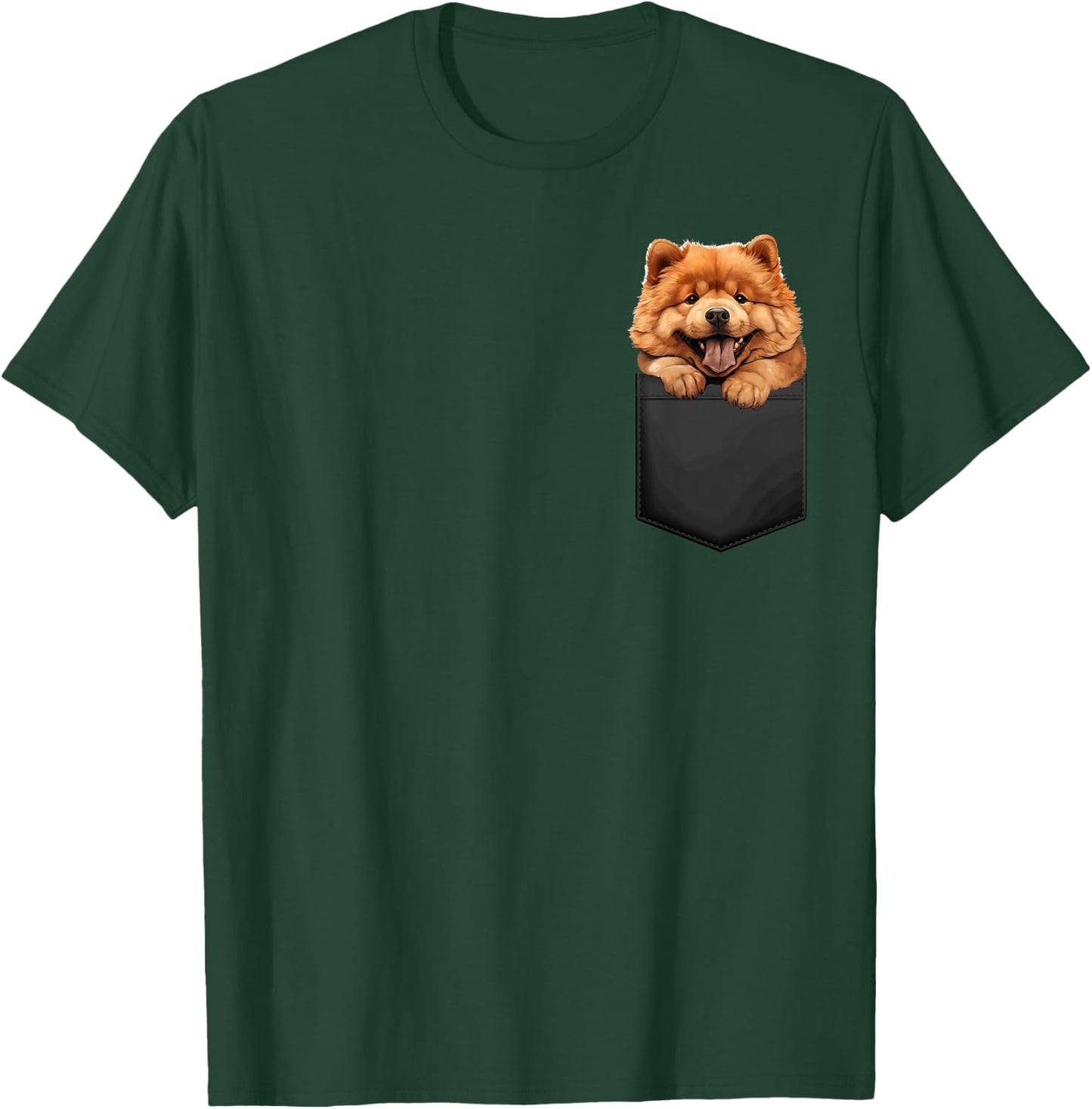 Fonny Chow Chow Puppy in a Pocket Pet Lover T-Shirt - T-Shirt | Forest