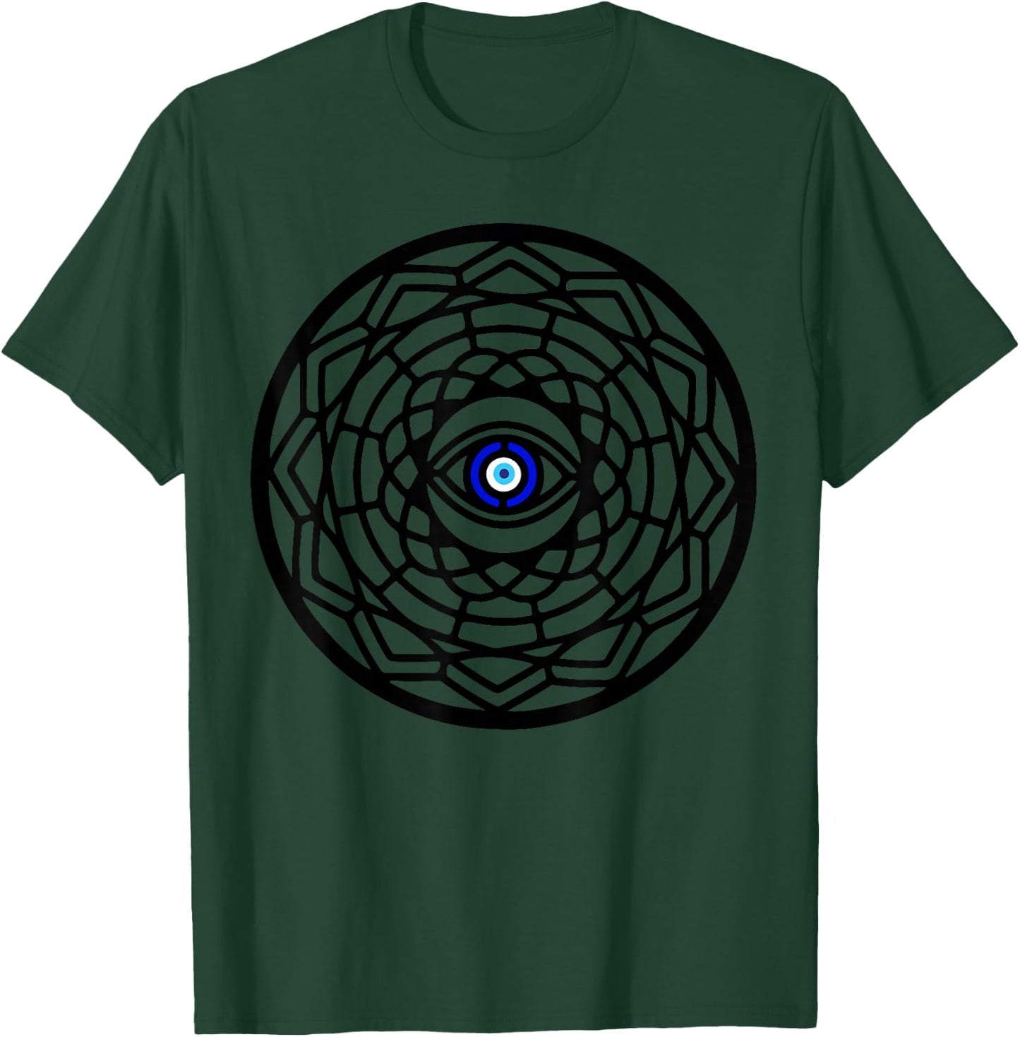 Nazar Turkish Eye Evil Eye Protection Mandala T-Shirt - T-Shirt | Forest