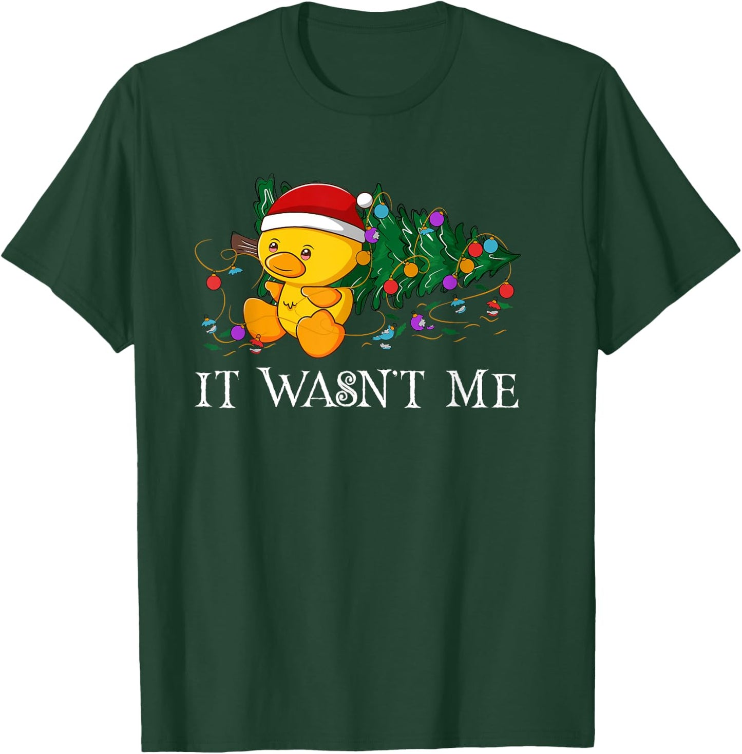 Rubber Duck Christmas Gifts for Family Xmas Rubber Duck - -Adults/Kids - Black - Short Sleeve - U-Neck - Small - Classic Fit - Modern - Cartoon - Christmas - Casual - SHIRT T-Shirt - T-Shirt | Forest