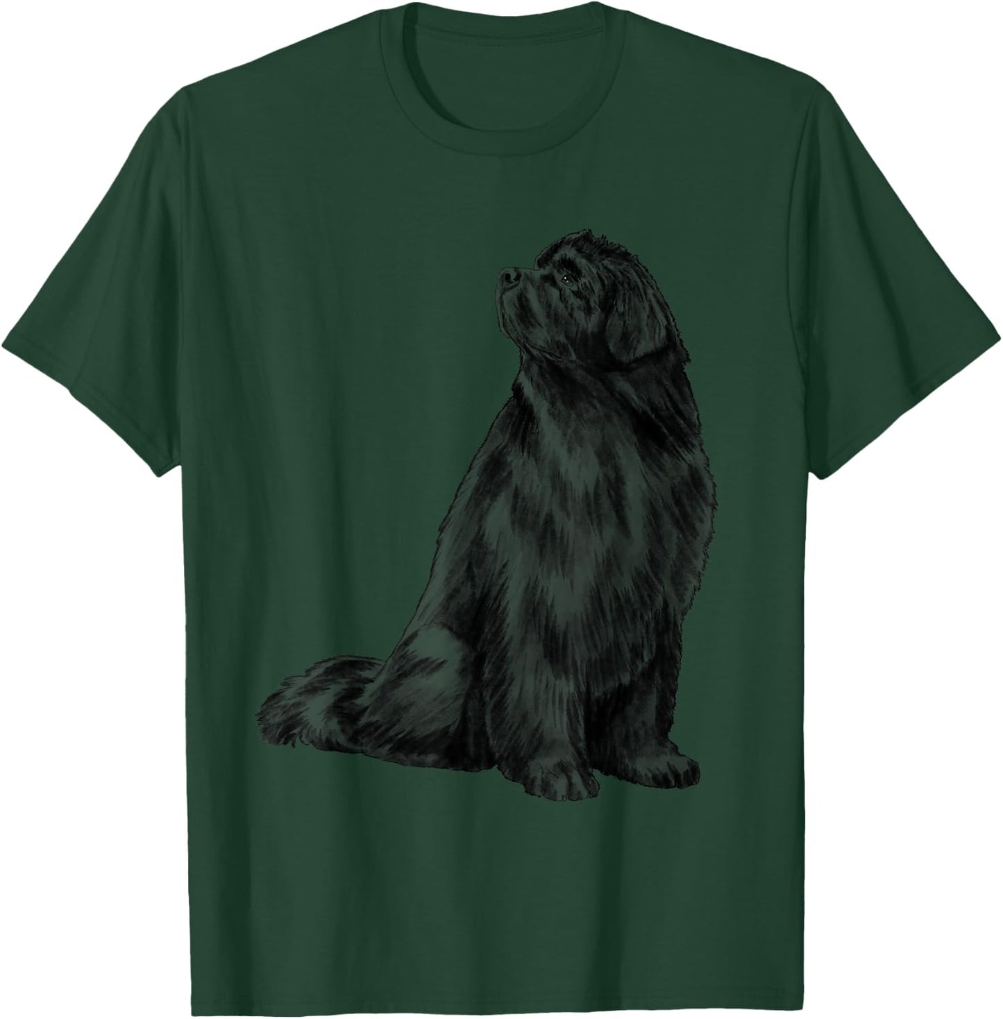 Newfoundland Dog Gifts Sitting Newfie Dog Newfoundland T-Shirt - T-Shirt | Forest