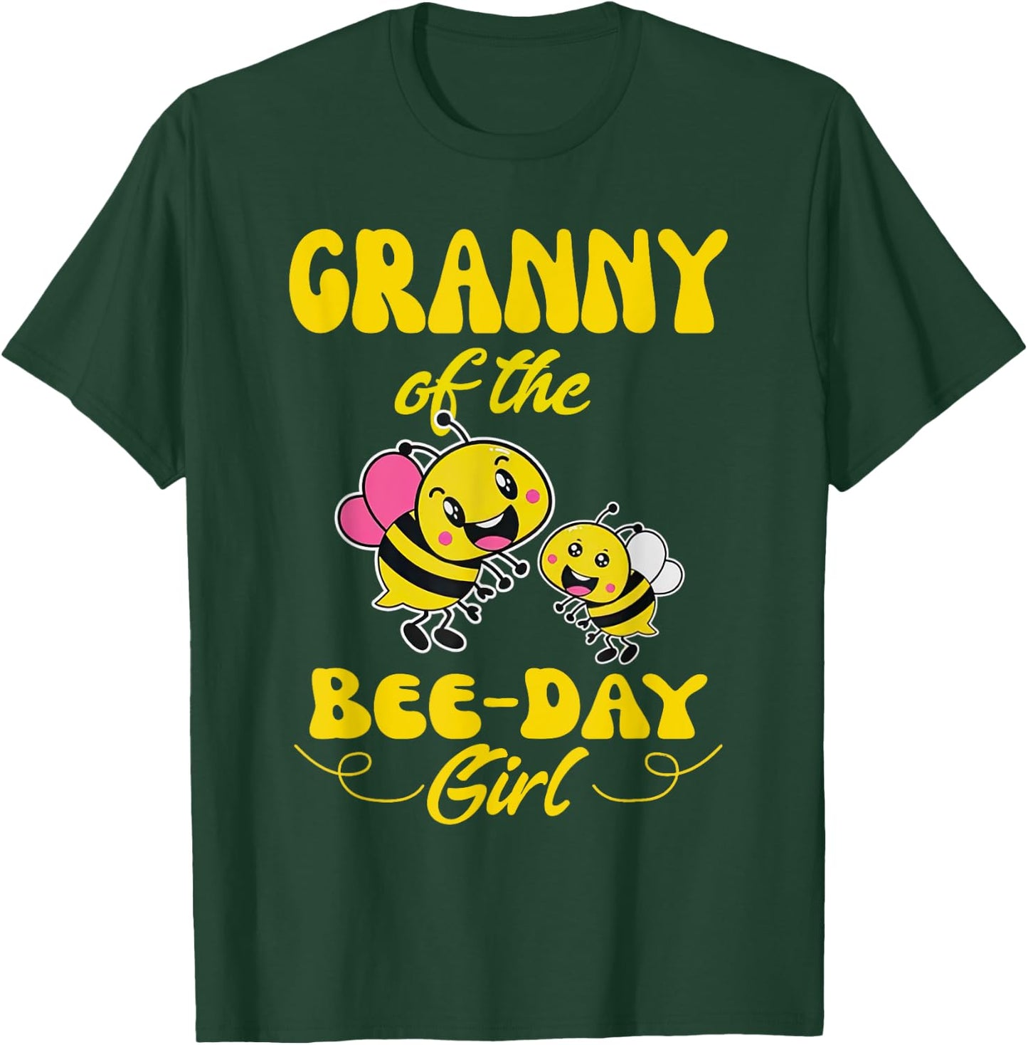 Granny Of The Bee Day Girl Fathers Day Matching Birthday T-Shirt - T-Shirt | Forest