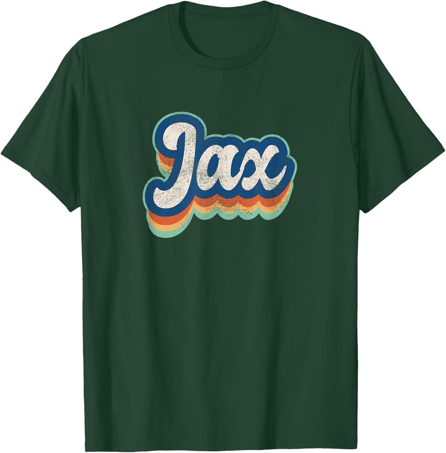 Jax First Name Boy Vintage Style 70s 80s Personalized T-Shirt - T-Shirt | Forest