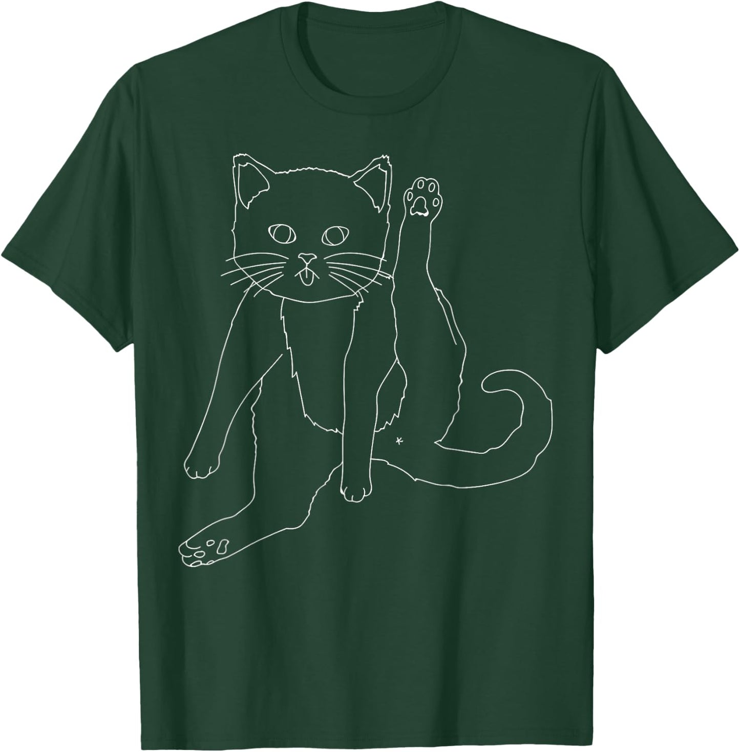Cat Licking Butt , Funny Cat Butts T-Shirt - T-Shirt | Forest