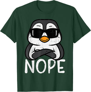 Penguin Nope Sunglasses Cool Boys Kids Toddler Men Women T-Shirt - T-Shirt | Forest