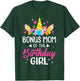 Bonus Mom Of The Birthday Girl Unicorn Bday Party Family T-Shirt - T-Shirt | Forest