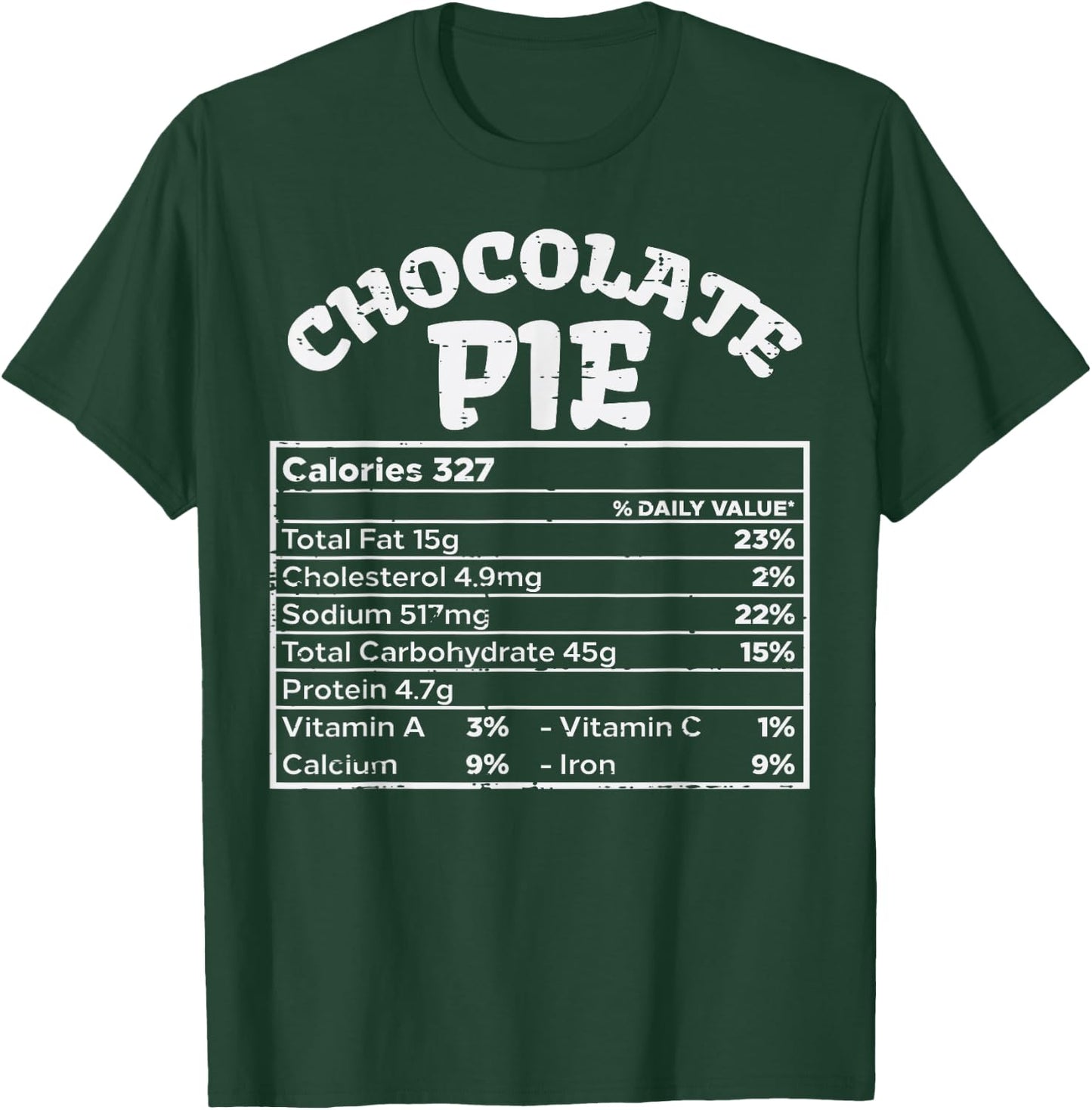 Matching Thanksgiving Shirts For Family Gifts Chocolate Pie Nutrition Facts Brown Small Classic Fit Crew Collar Short Sleeve Thanksgiving Family Matching T-Shirt - T-Shirt | Forest
