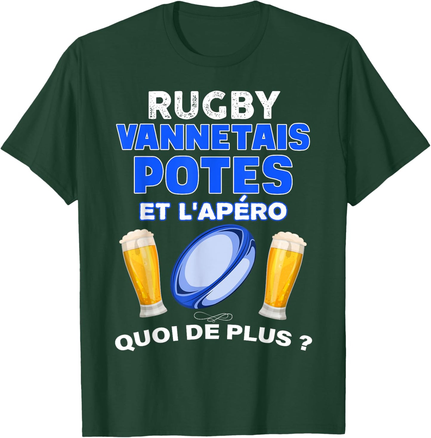 Valves Rugby Aperitif Beer And Friends What's More Man Woman , Black, S T-Shirt - T-Shirt | Forest