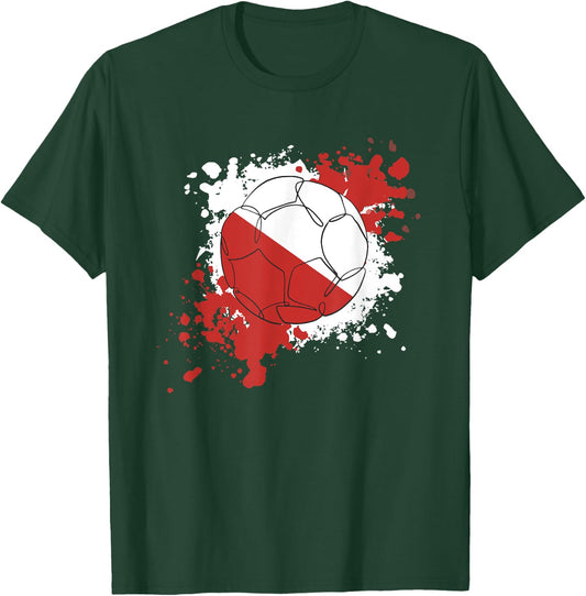 Soccer Ball With The Flag Of Poland T-Shirt - T-Shirt | Forest