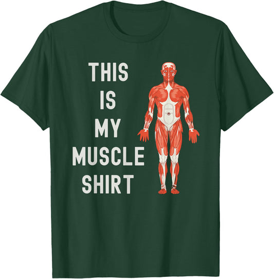 This Is My Muscle Shirt - Geeky Workout, Weight Lifting T-Shirt - T-Shirt | Forest