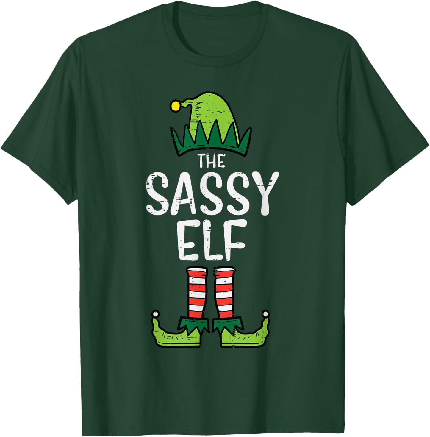 Sassy Elf Xmas Matching Christmas For Family T-Shirt - T-Shirt | Forest