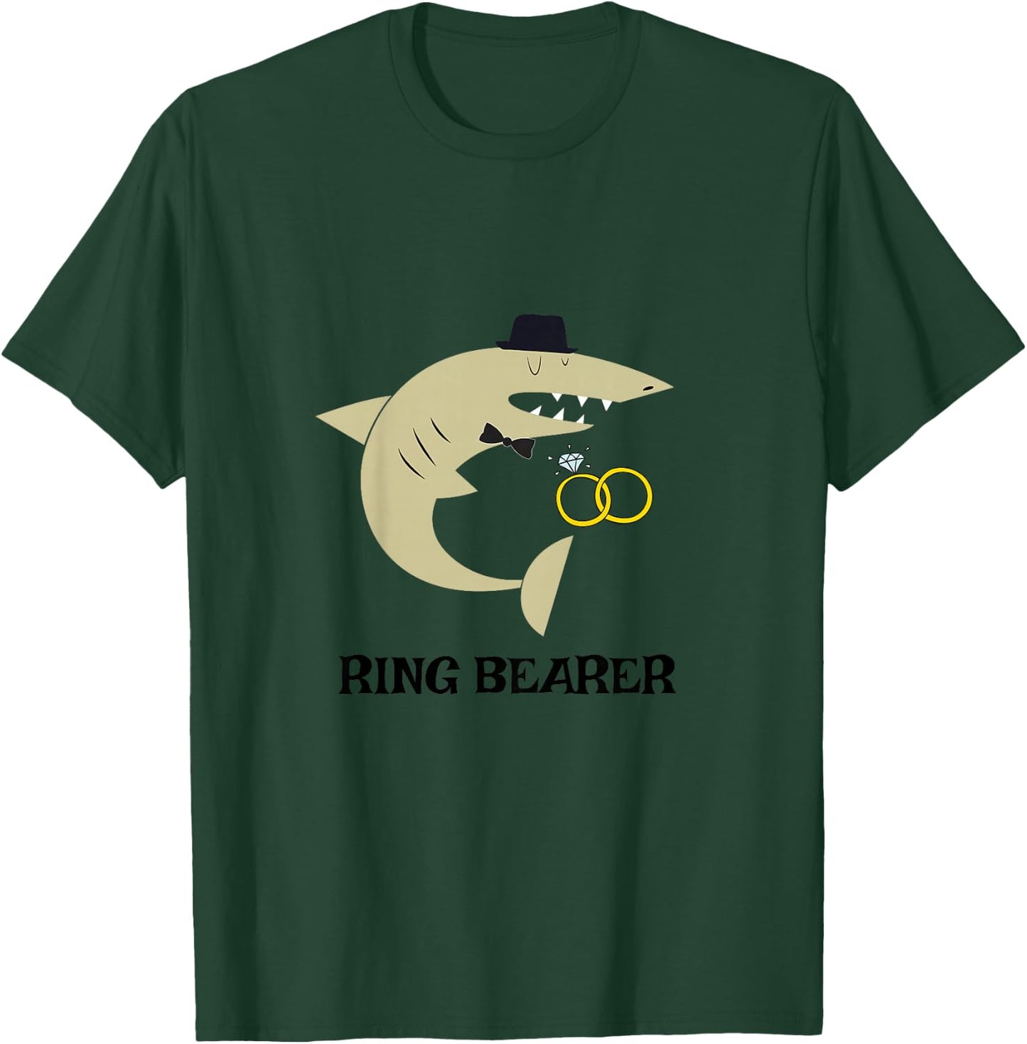 Ring Bearer Shirt - Shark Graphic Wedding Party Toddler Gift T-Shirt - T-Shirt | Forest