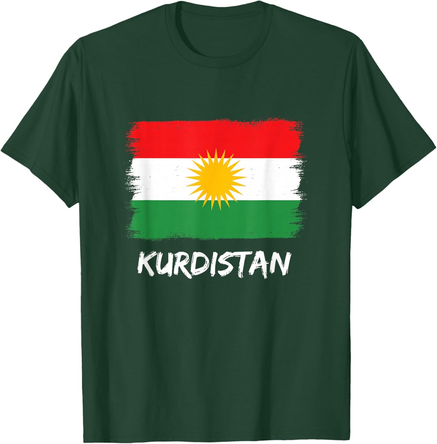 Kurdistan Flag , black T-Shirt - T-Shirt | Forest