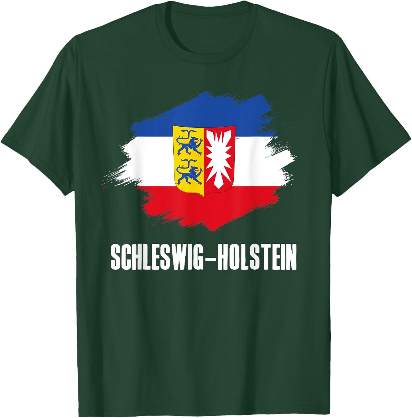 Schleswig-Holstein Flagge Bundesländerflagge Kiel T-Shirt - T-Shirt | Forest