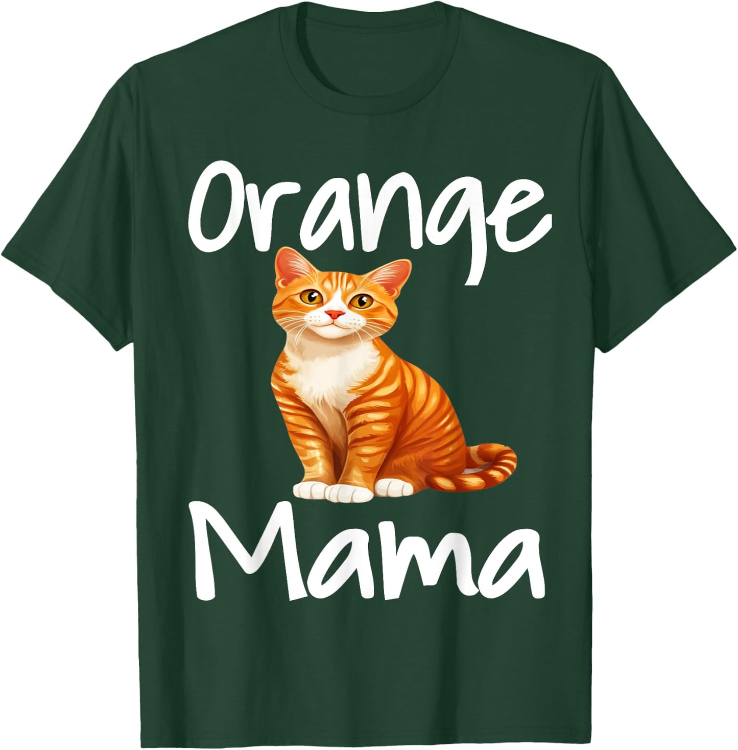 Funny Orange Mama Tabby Cat Lover Mom Humor Kitten Mommy T-Shirt - T-Shirt | Forest