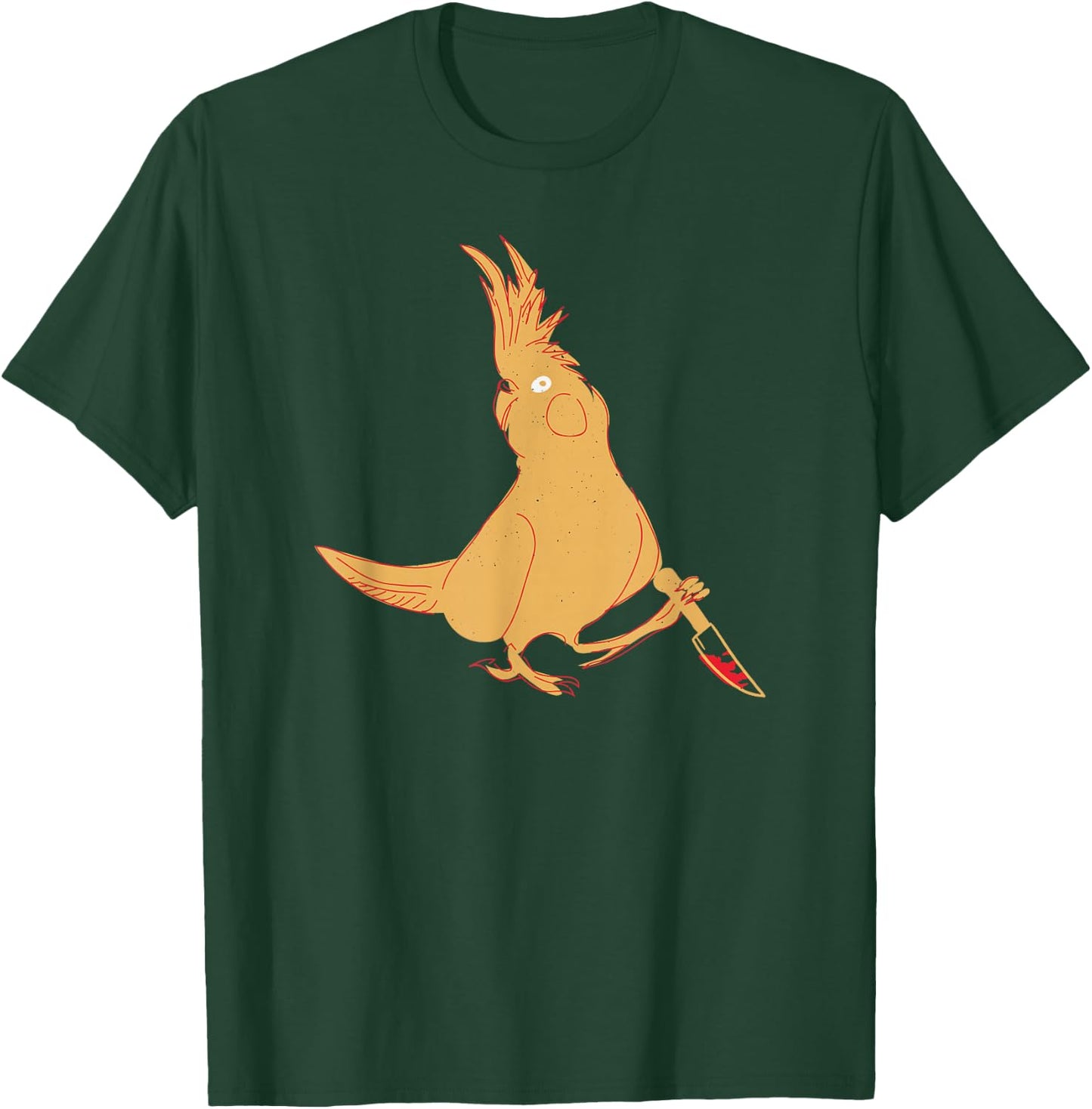 Cockatiel Knife Funny Bird Parrot Meme T-Shirt - T-Shirt | Forest