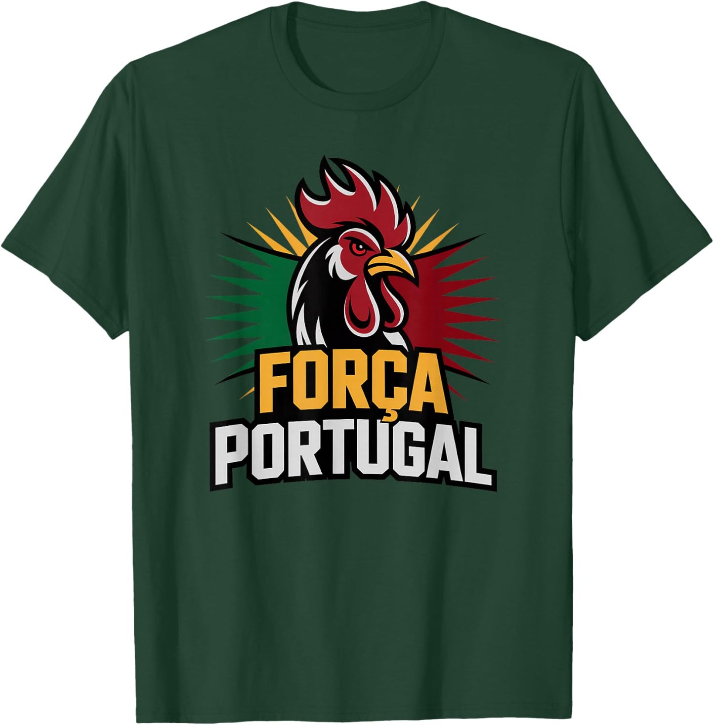 Proud Sempre FORÇA Portugal Country Favorite Cheer Game Day T-Shirt - T-Shirt | Forest