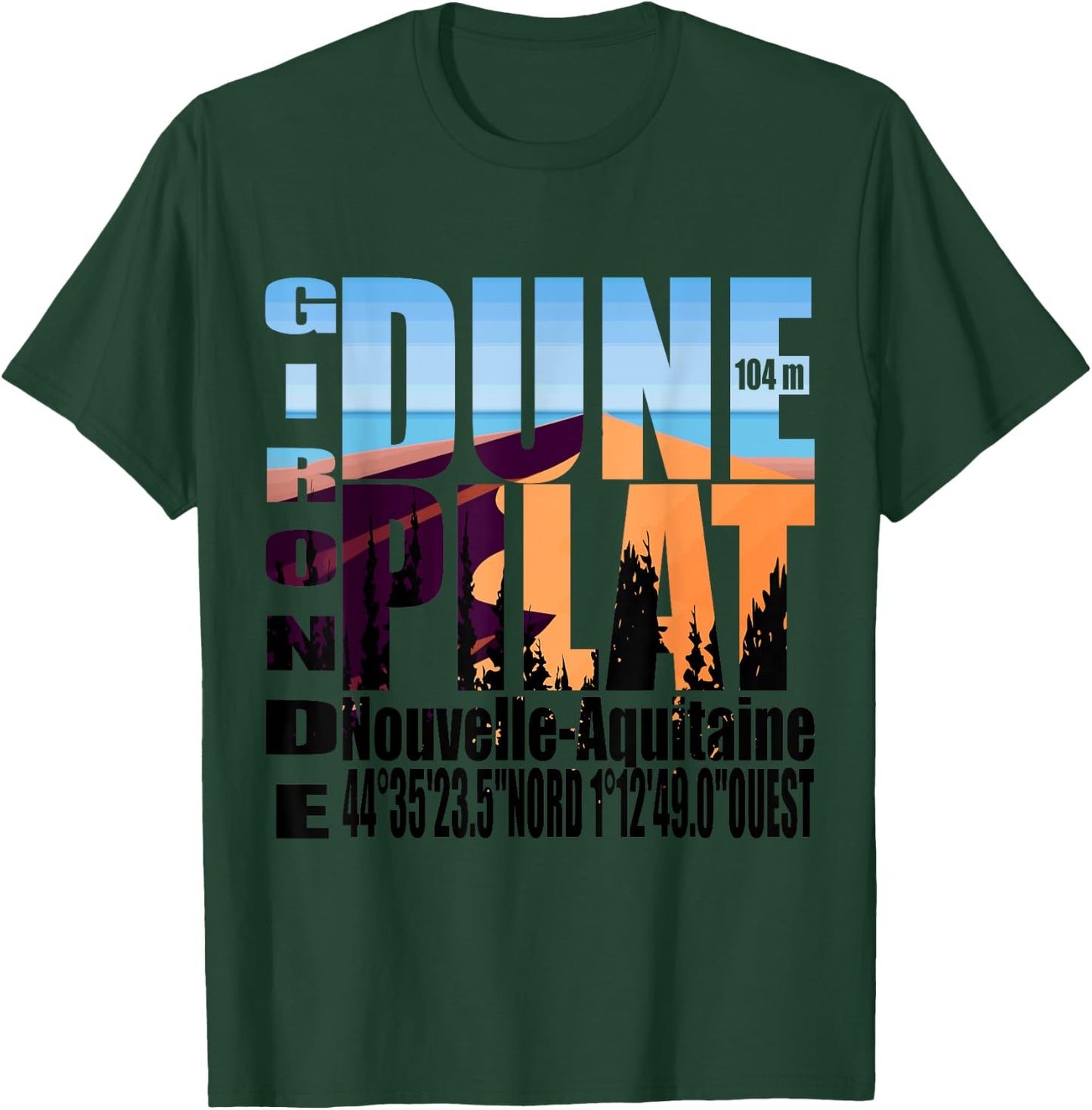 La Dune De Pilat Gironde New Aquitaine T-Shirt - T-Shirt | Forest