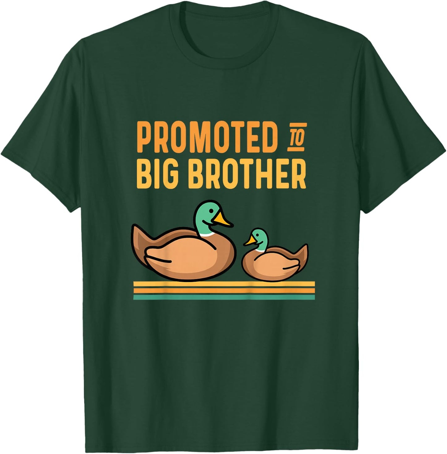 Promoted to Big Brother Baby Announcement - Duck Mallard T-Shirt - T-Shirt | Forest