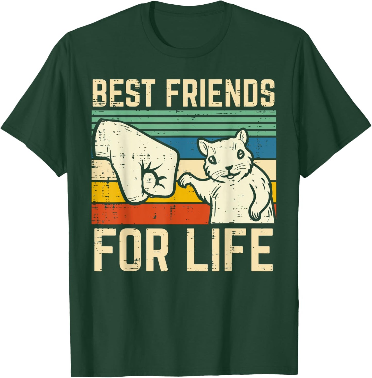 Squirrel Fist Bump Best Friends For Life Retro Men Women Kid T-Shirt - T-Shirt | Forest