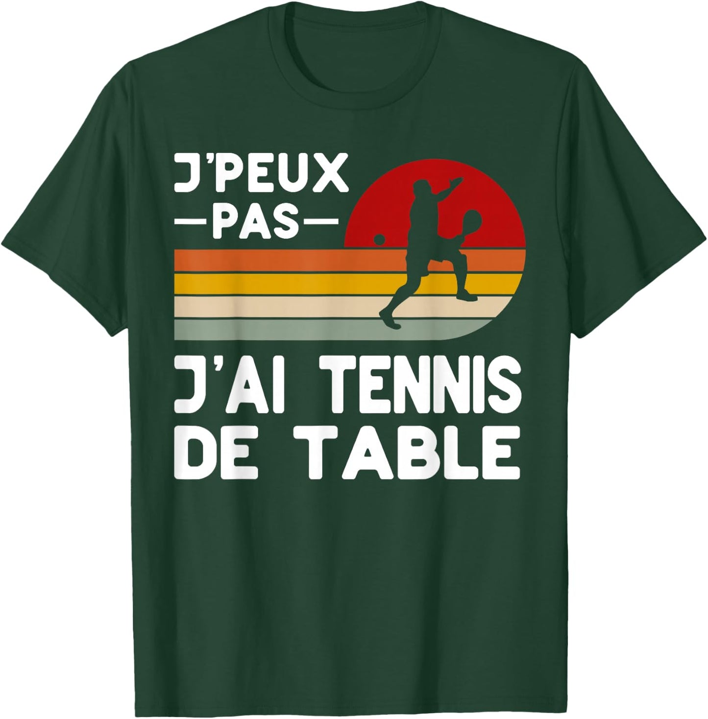 Je Peux Pas J'ai Table Tennis Humor Coach Player , Black, S T-Shirt - T-Shirt | Forest