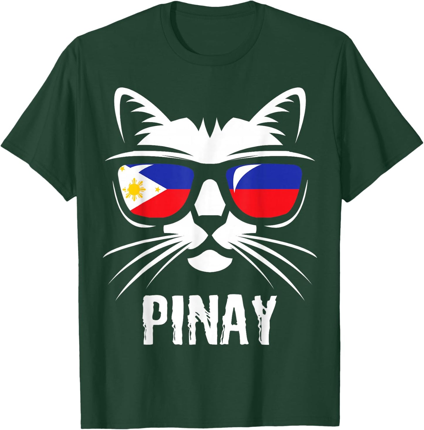 Filipina Filipino Cat Philippines Flag T-Shirt - T-Shirt | Forest