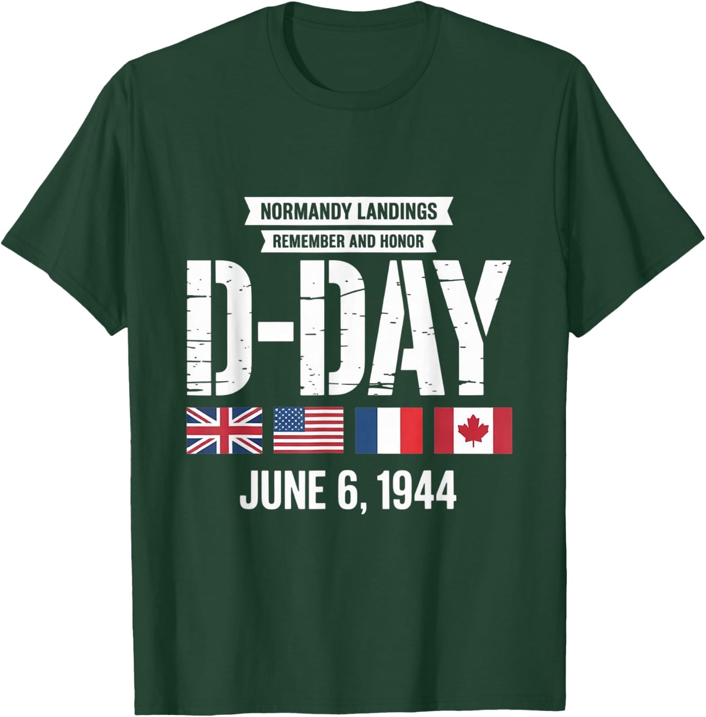 D-Day 82nd Anniversary Remembrance 1944-2026 Veteran Day T-Shirt - T-Shirt | Forest