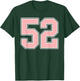 Cute Pink and White Number 52 Jersey Player Uniform #52 Fan T-Shirt - T-Shirt | Forest