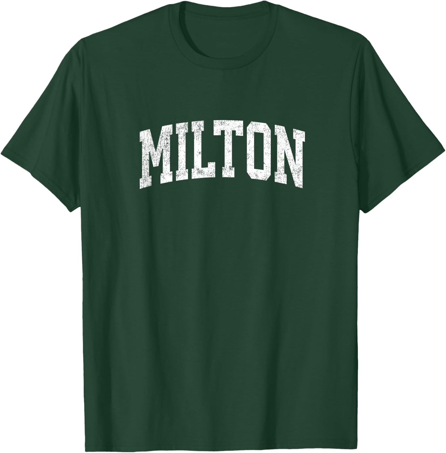 Milton Massachusetts MA Vintage Athletic Sports Design T-Shirt - T-Shirt | Forest