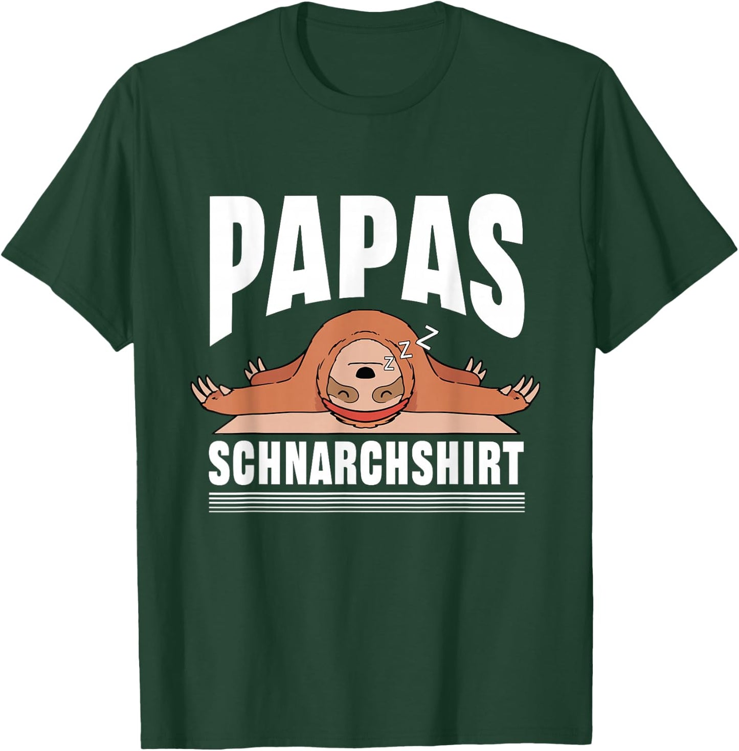 Papas Schnarchshirt | Schlafshirt Pyjama Schlafanzug Vater T-Shirt - T-Shirt | Forest