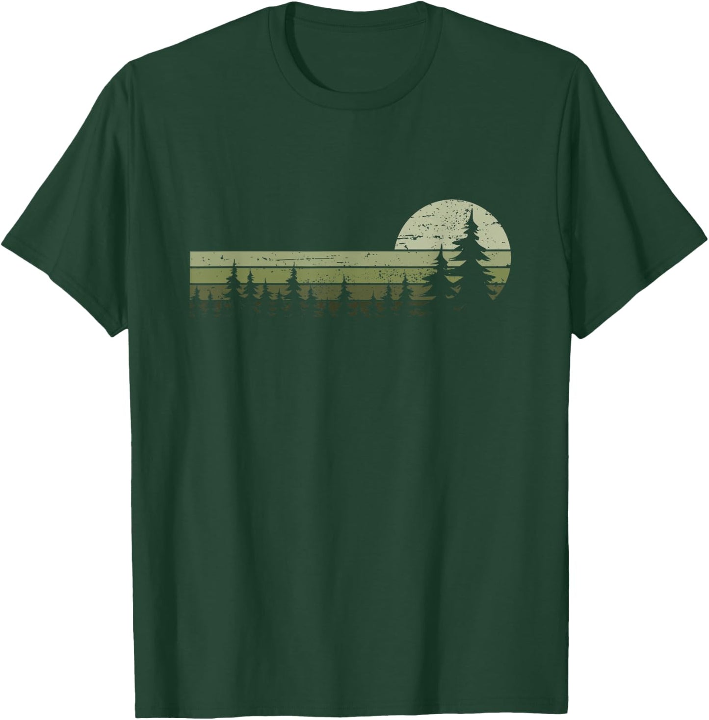 Wald Bäume Natur Wandern Naturliebhaber Vintage Classic Nature Wilderness Black Small EU Small M 16.5 Short Sleeve Women's Nature Friends Hikers T-Shirt - T-Shirt | Forest